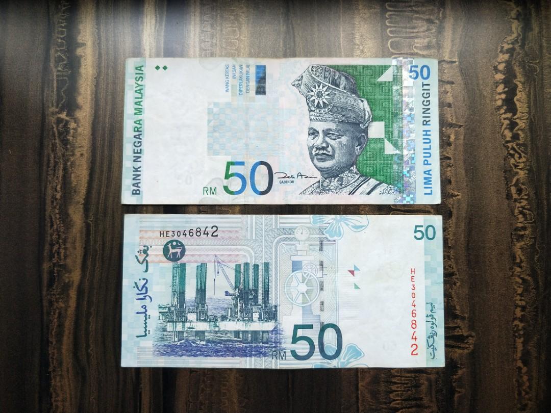 Old Malaysia Rm50 Ringgit Paper Banknotes Green Blue Rare Vintage Collectibles Currency On Carousell