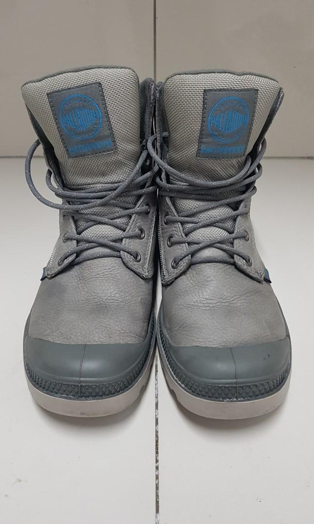 gray waterproof boots