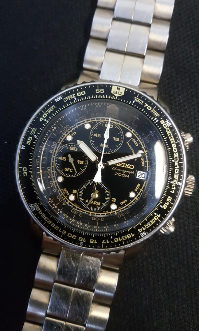 Seiko 7T62-OEBO gold flightmaster, Men's Fashion, Watches & Accessories,  Watches on Carousell