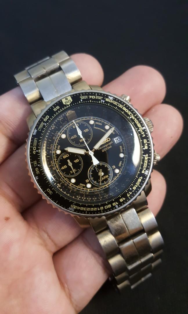 Seiko 7T62-OEBO gold flightmaster, Men's Fashion, Watches & Accessories,  Watches on Carousell