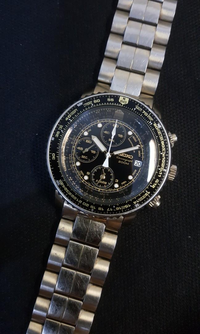Seiko 7T62-OEBO gold flightmaster, Men's Fashion, Watches