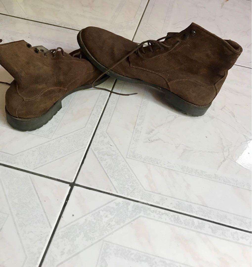 Shoes Boots Zara Man Fesyen Pria Sepatu Sepatu Boot Di Carousell