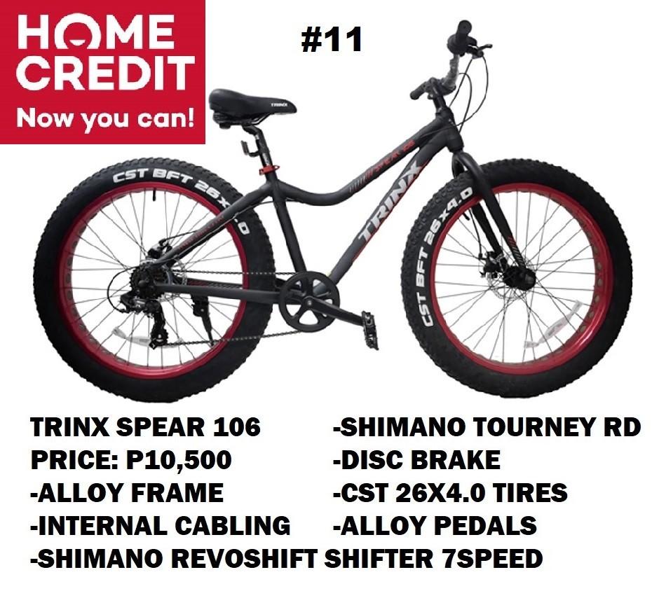 Trinx Spear 106 Alloy Fat Bike Shimano Parts Sports Bicycles On