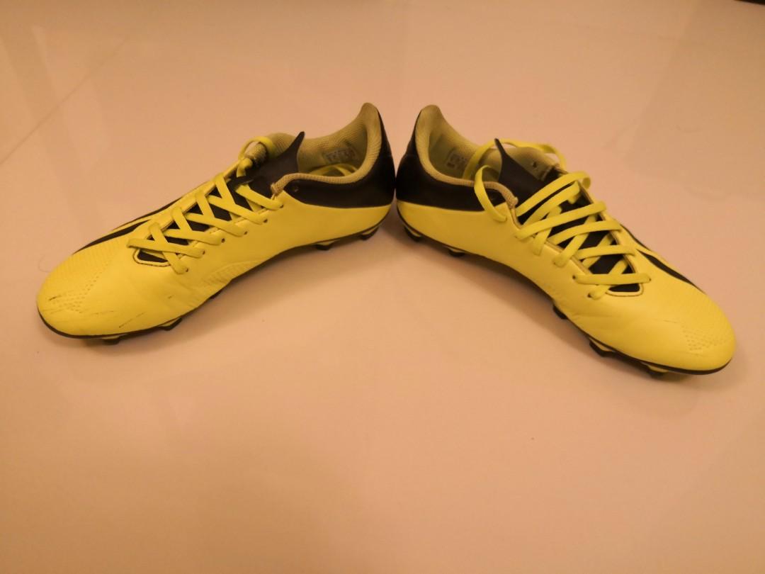 Used Adidas X18.4 FG Football Boots Neon Yellow