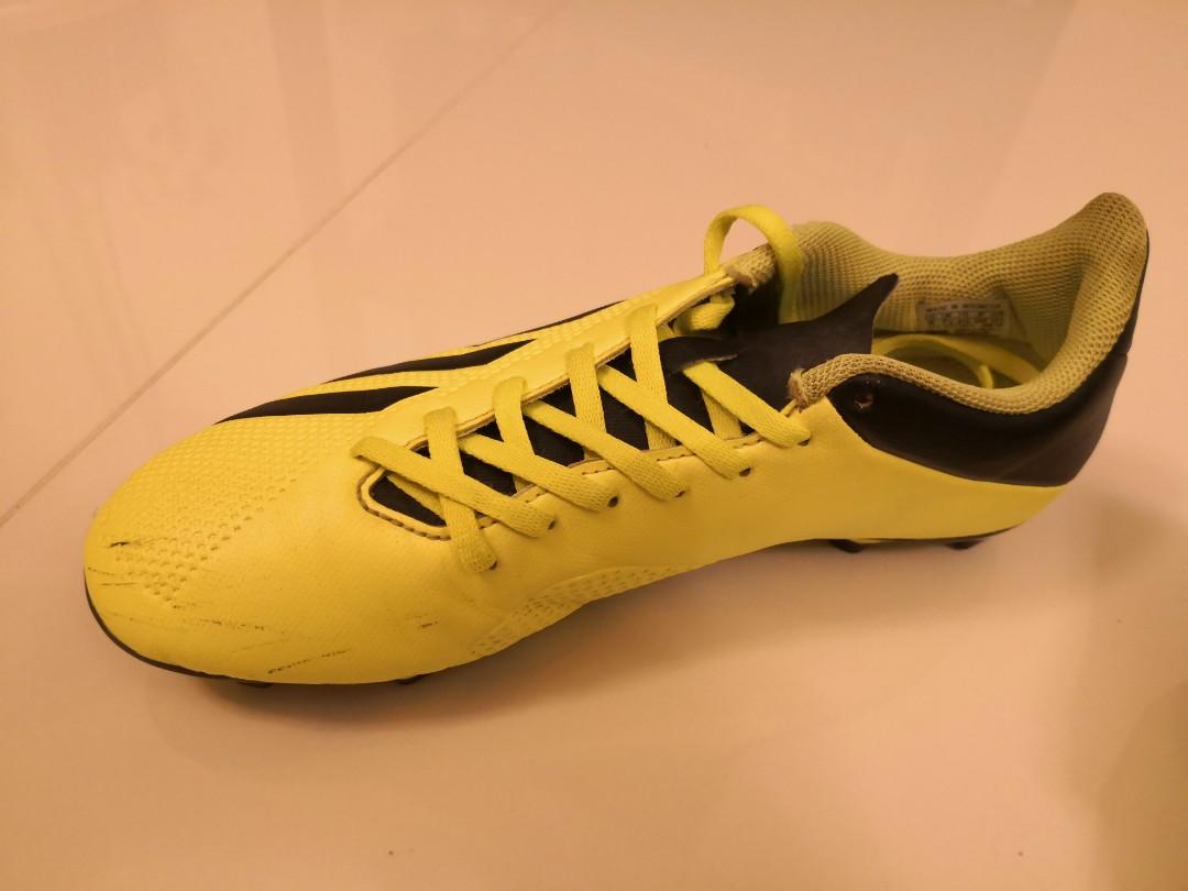Used Adidas X18.4 FG Football Boots Neon Yellow