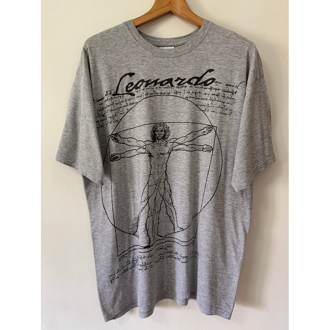 Vintage Leonardo Da Vinci Tee Men S Fashion Clothes Tops On Carousell