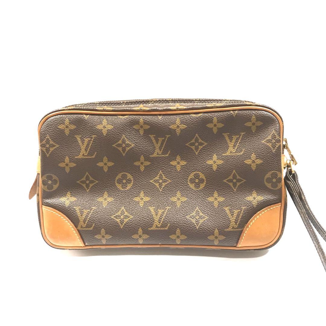 Vintage Louis Vuitton monogram clutch lv Fesyen Pria Tas