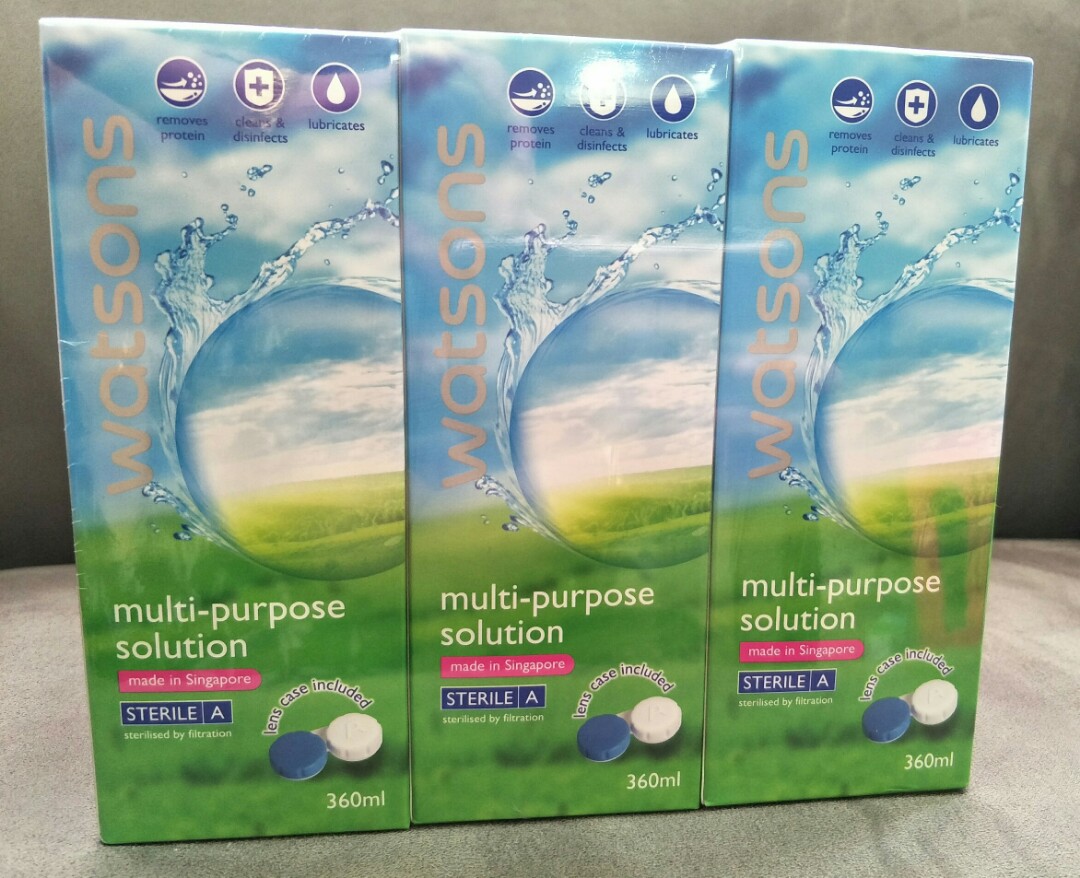 WATSONS MultiPurpose Contact Lens Solution 4x360ml, Beauty & Personal