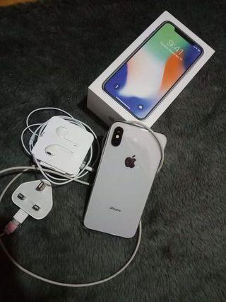Iphone x silver 64gb ex intern