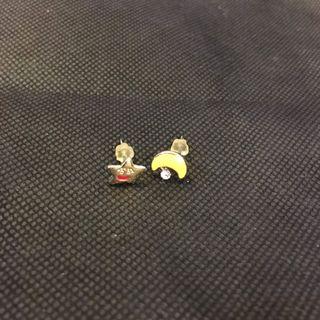 star moon earring