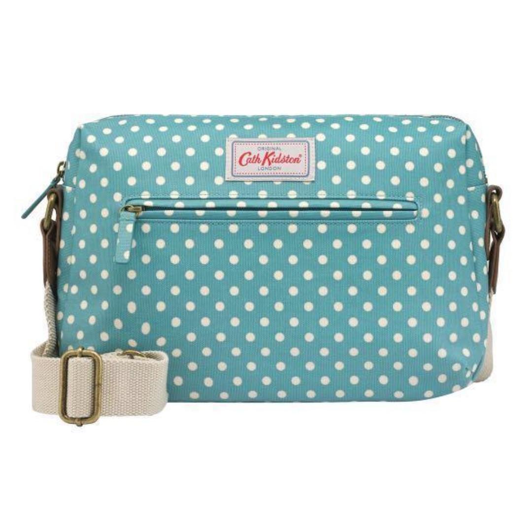 100 Original Cath Kidston Double Zip Little Spot Crossbody Bag Women s Fashion Bags Wallets Purses Pouches on Carousell
