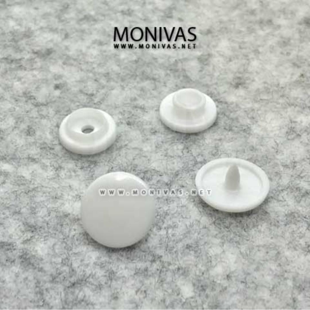 10 Sets T3 White Plastic Snap Buttons Diy Baby Clothes Sewing