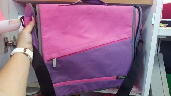 Pink purple laptop bag
