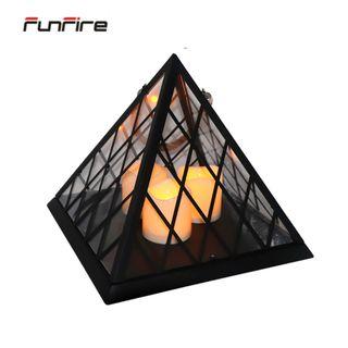 Unique Design Glass Flameless Candle Decoration Lanterns Warm White Leds White Metal Finish Indoor Outdoor Use