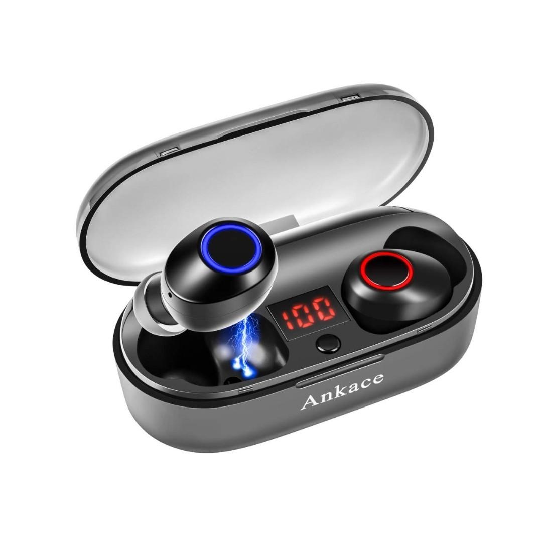 450 Blutooth 5.0 J29 Wireless Earphone HIFI Stereo Digital Display Handsfree Headset With Charging Box Black