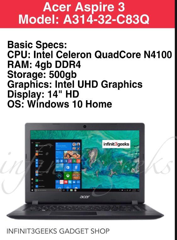 Acer Aspire 3 A314 Computers Tech Laptops Notebooks On Carousell