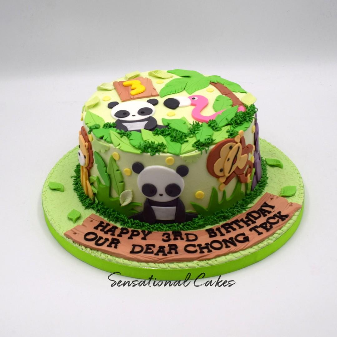 Animal Zoo Children Theme Design Birthday Customized Cake Singaporecake Food Drinks Baked Goods On Carousell