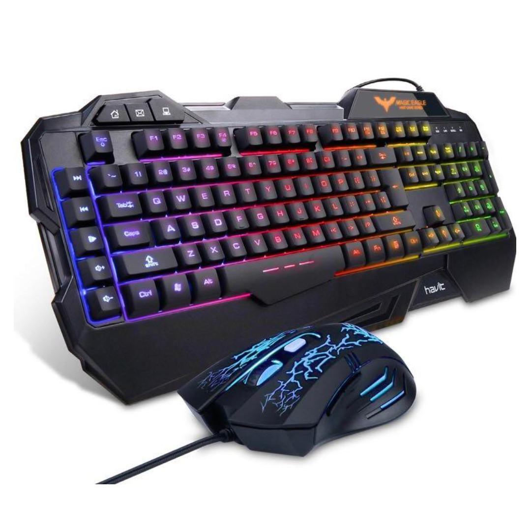 B0009 Havit HV-KB558CM Keyboard Rainbow Backlit Wired ...