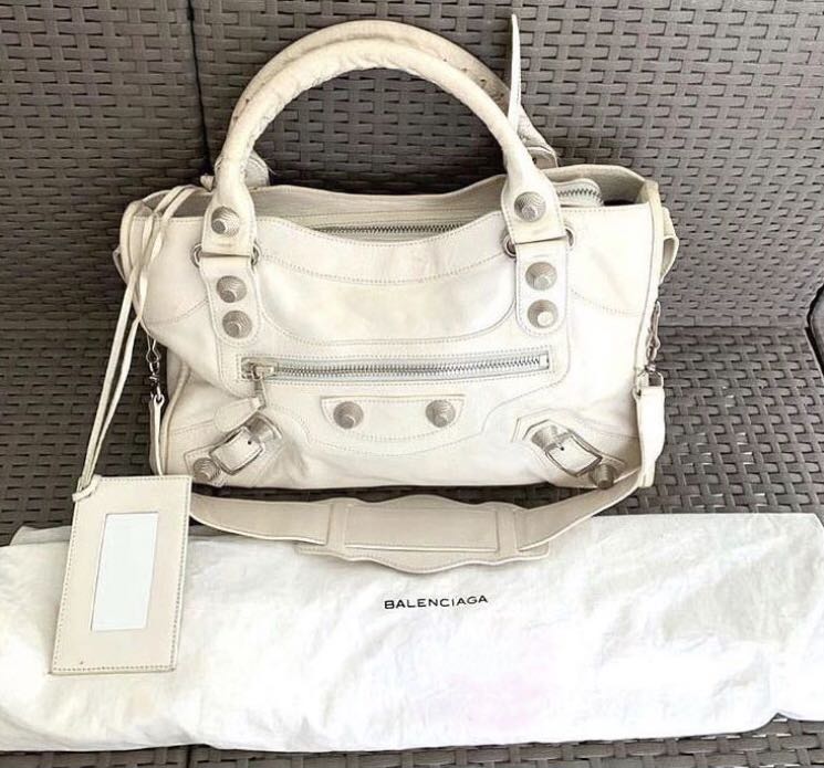 Balenciaga white Leather Shopping Phone Holder  Harrods UK