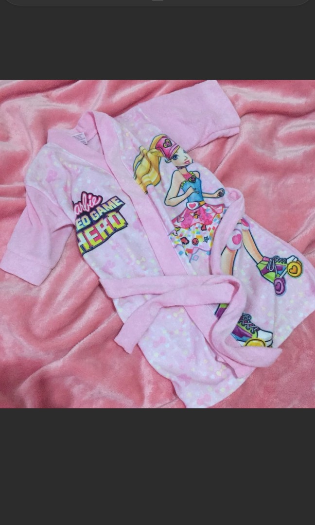 Barbie Bathrobe, Babies & Kids, Babies & Kids Fashion on Carousell