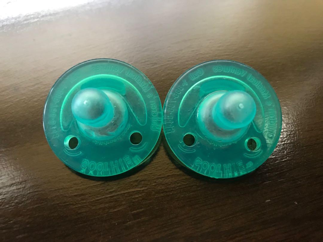 green soothie pacifier