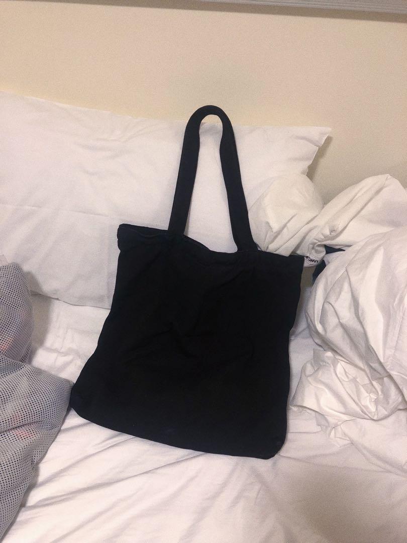 Black Canvas Tote Bag Women S Fashion Bags Wallets Others On