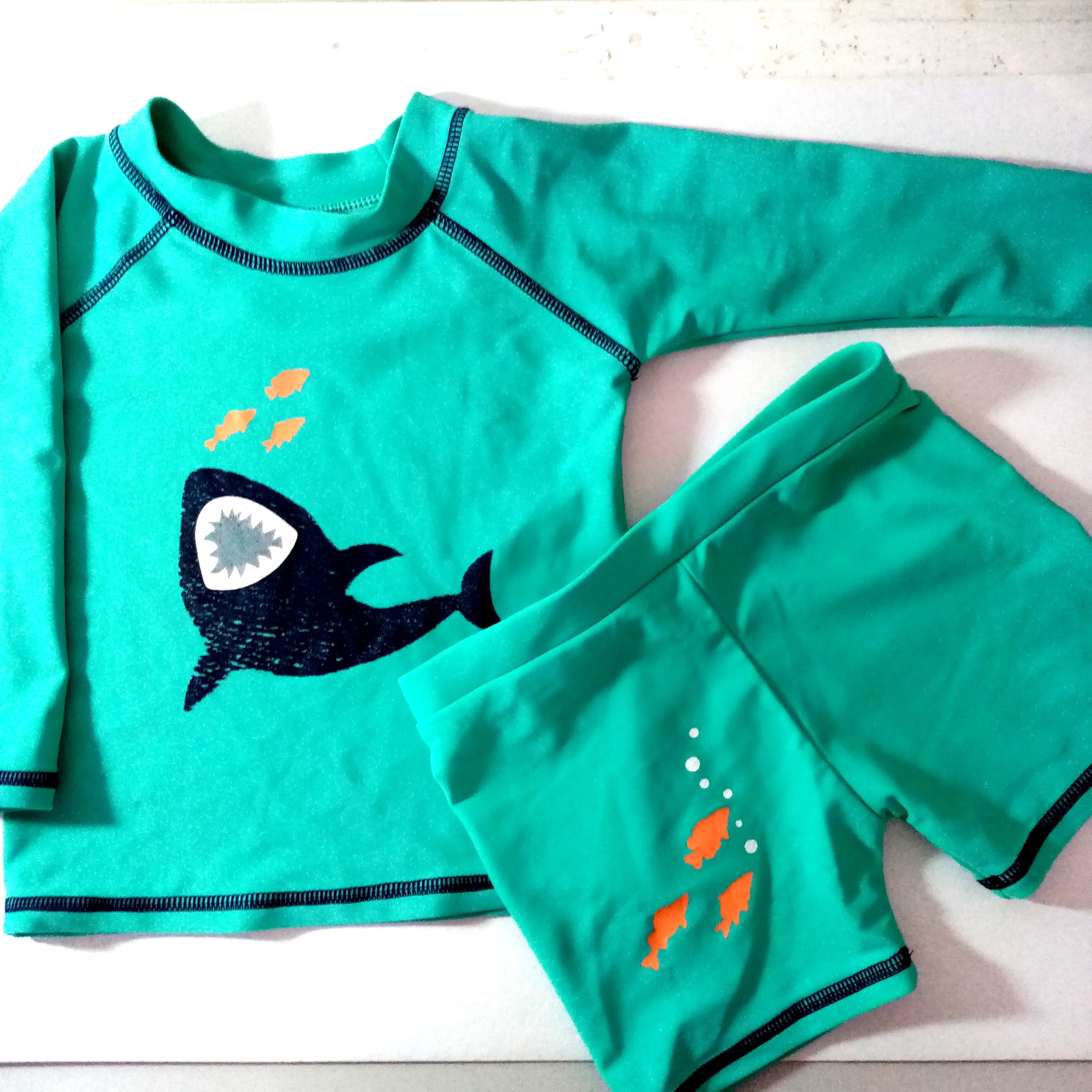 baby shark rash guard
