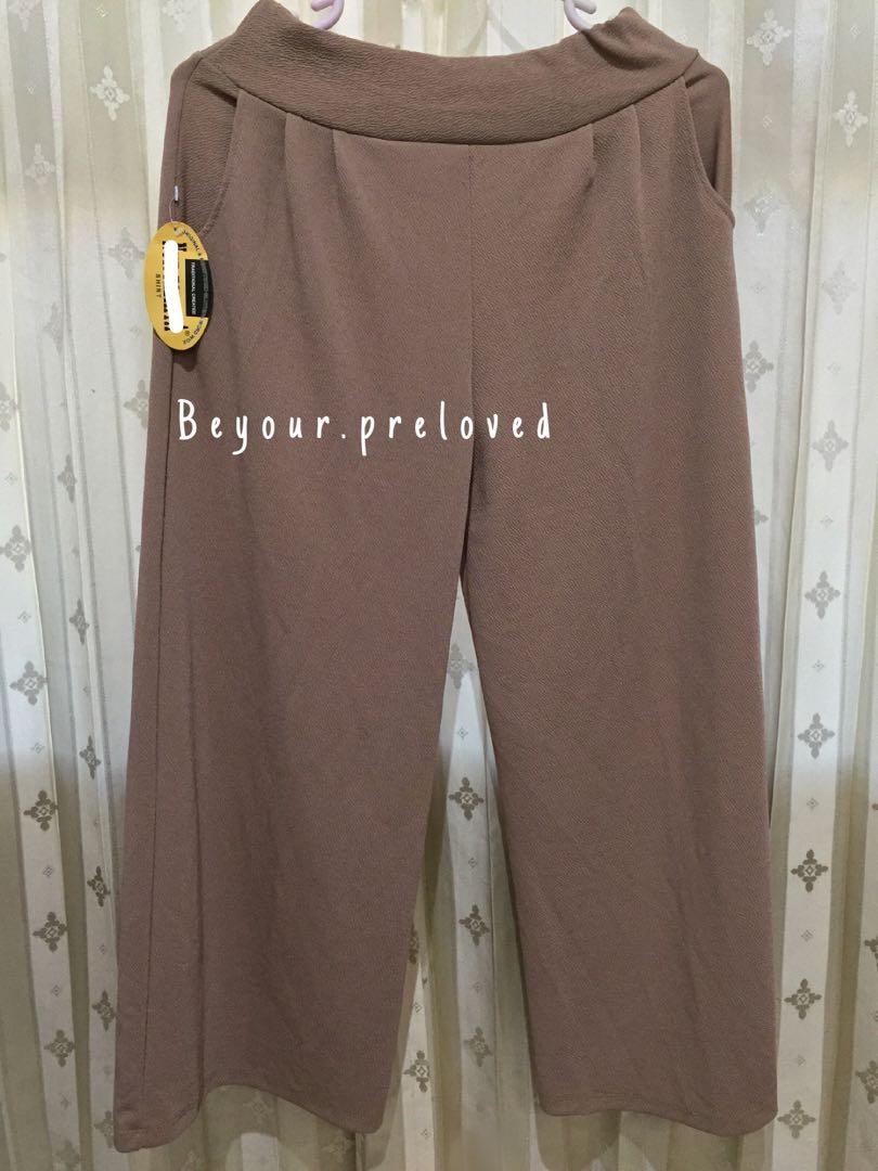 Celana Kulot Warna Kopi Susu Women S Fashion Women S Clothes