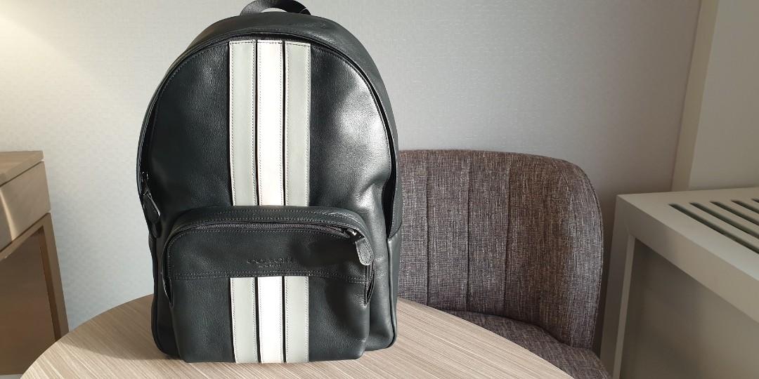 coach varsity stripe backpack