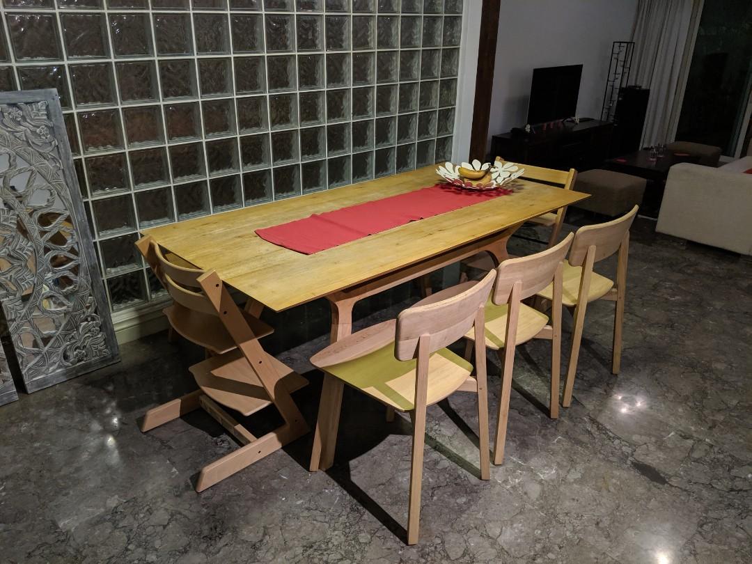 Designer Oak Dining Table 180 X 90 Cm Furniture Tables