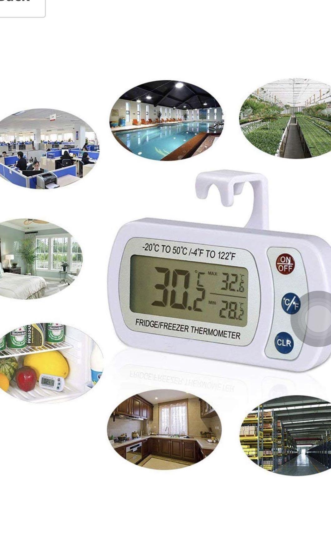 Fridges Thermometer AIGUMI Digital Waterproof Fridge Freezer Thermometer With Easy to Read LCD Display and Max/ 2Pack-White Fridges Thermometer AIGUMI Digital Waterproof Fridge Freezer Thermometer With Easy to Read LCD Display and Max/ 2Pack-White
