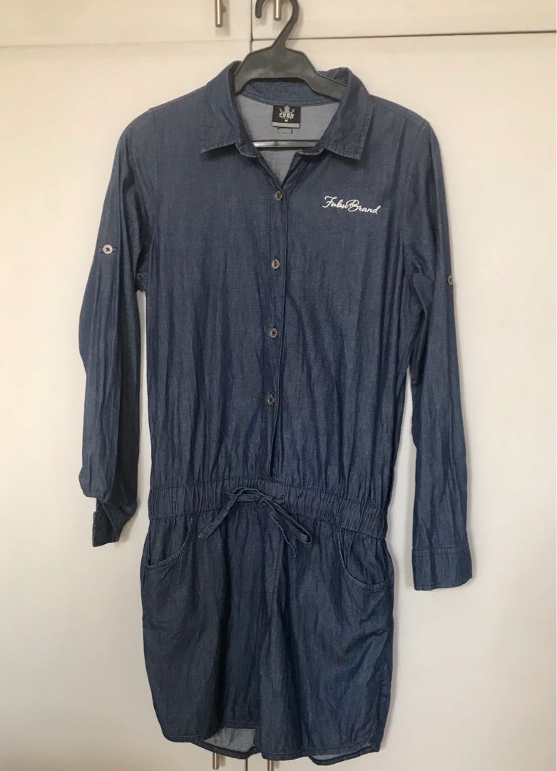 fubu denim jumpsuit