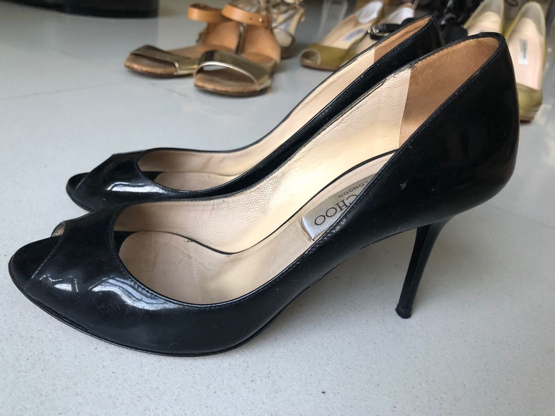 Jimmy Choo authentic black peeptoe 