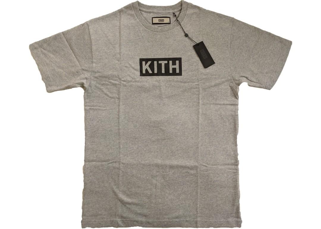 Kith Box Logo Grey Tee Men s Fashion Tops Sets Tshirts Polo