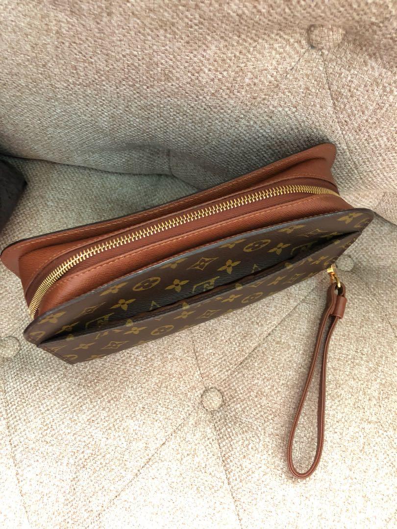 Orsay leather clutch bag Louis Vuitton Brown in Leather - 33924611