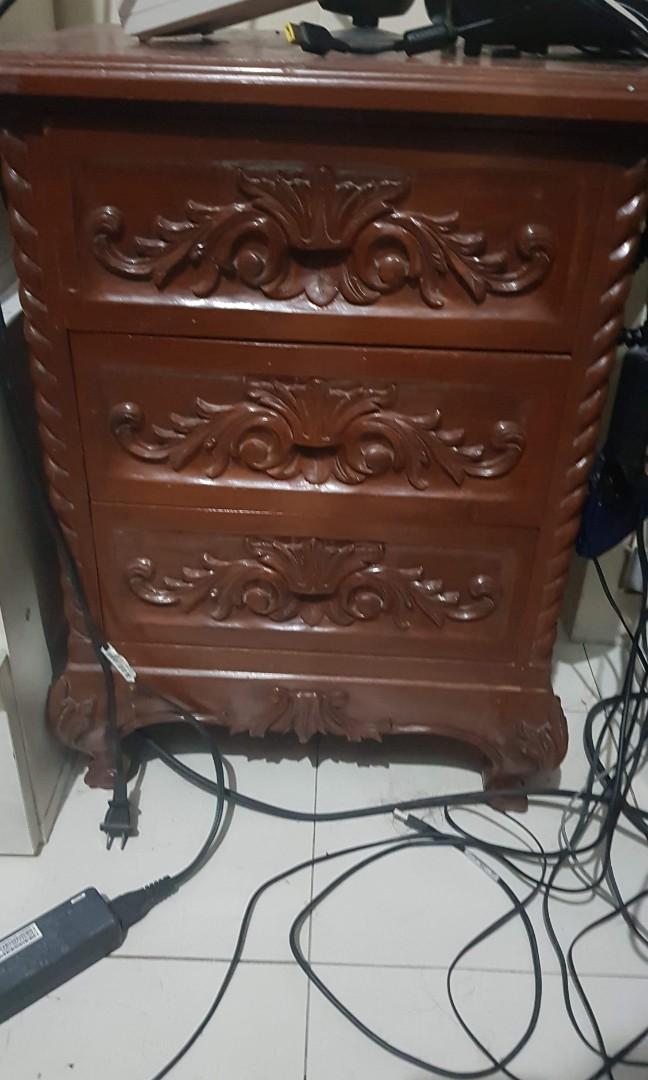 Narra night table, dresser, bed frame with headboard package for only