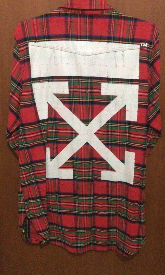 Off white hotsell distressed flannel