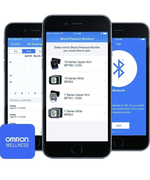 Omron 10 Series Upper Arm Blood Pressure Monitor; 2-User, 200-Reading  Memory, Backlit Display, TruRead Technology, BP Indicator LEDs by Omron