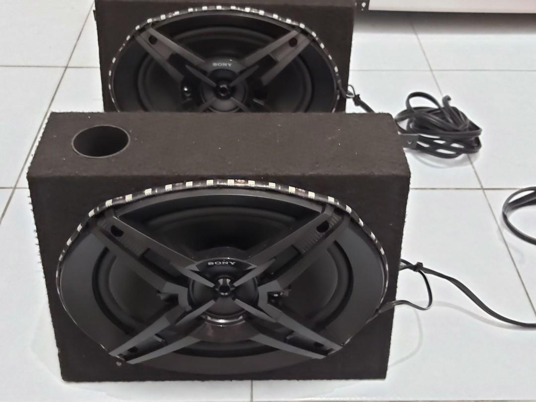 Pioneer head unit, active subwoofer, 6x9 coaxial speaker with box