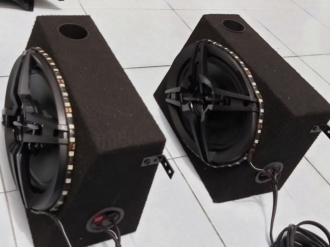 Pioneer head unit, active subwoofer, 6x9 coaxial speaker with box