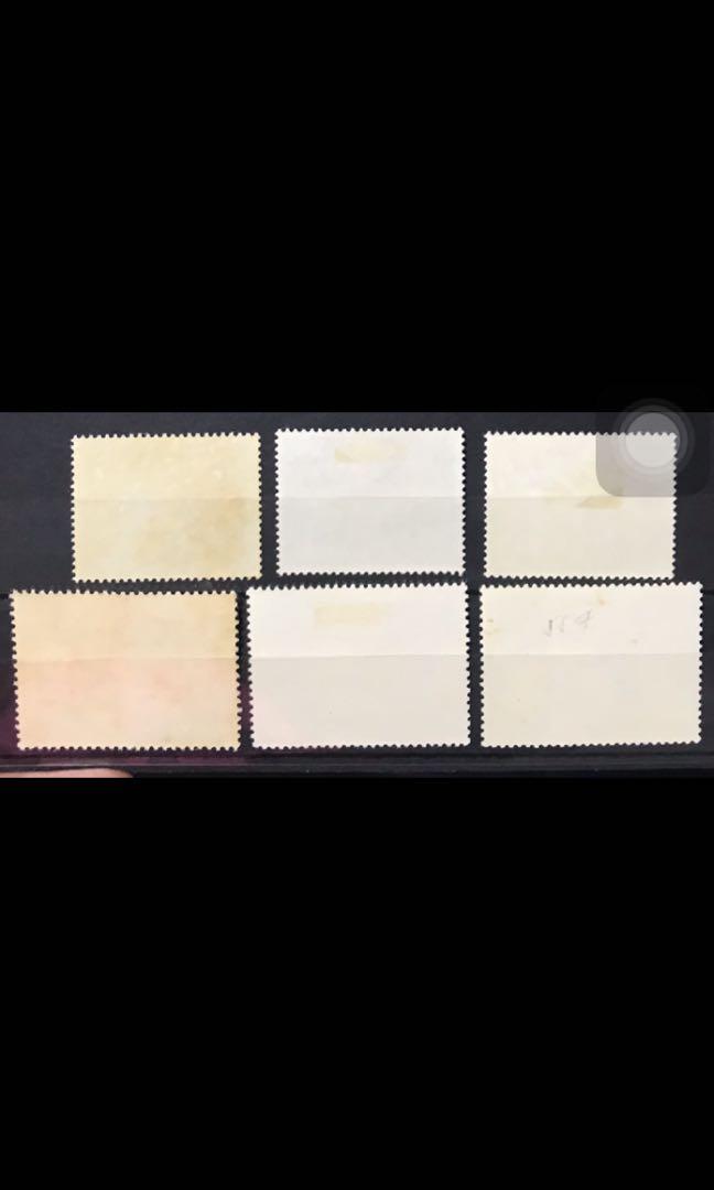 Singapore 1962 Definitives stamps reprint WATERMARK SIDEWAYS Mounted