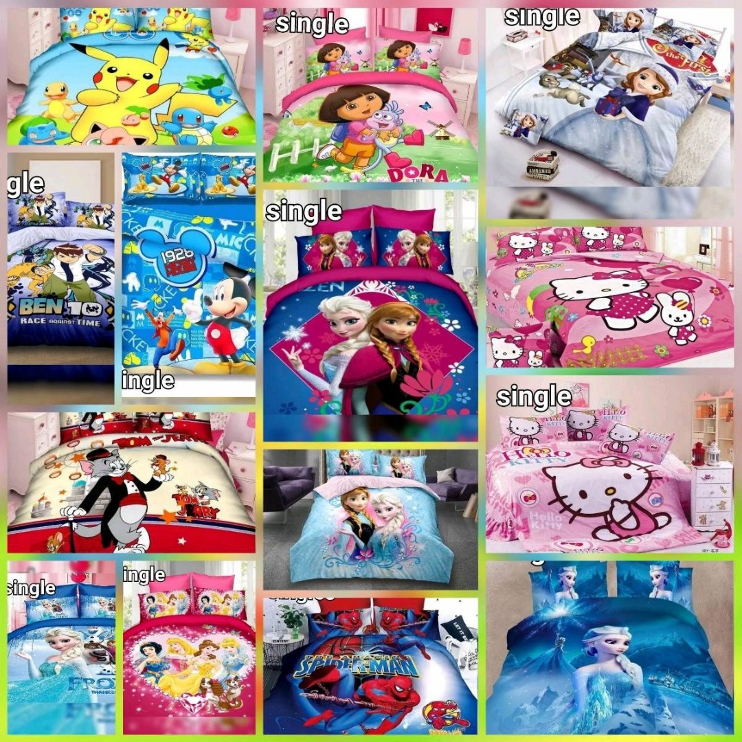 SINGLE BEDSHEETS 3IN1 SET, Furniture, Beds & Mattresses on Carousell