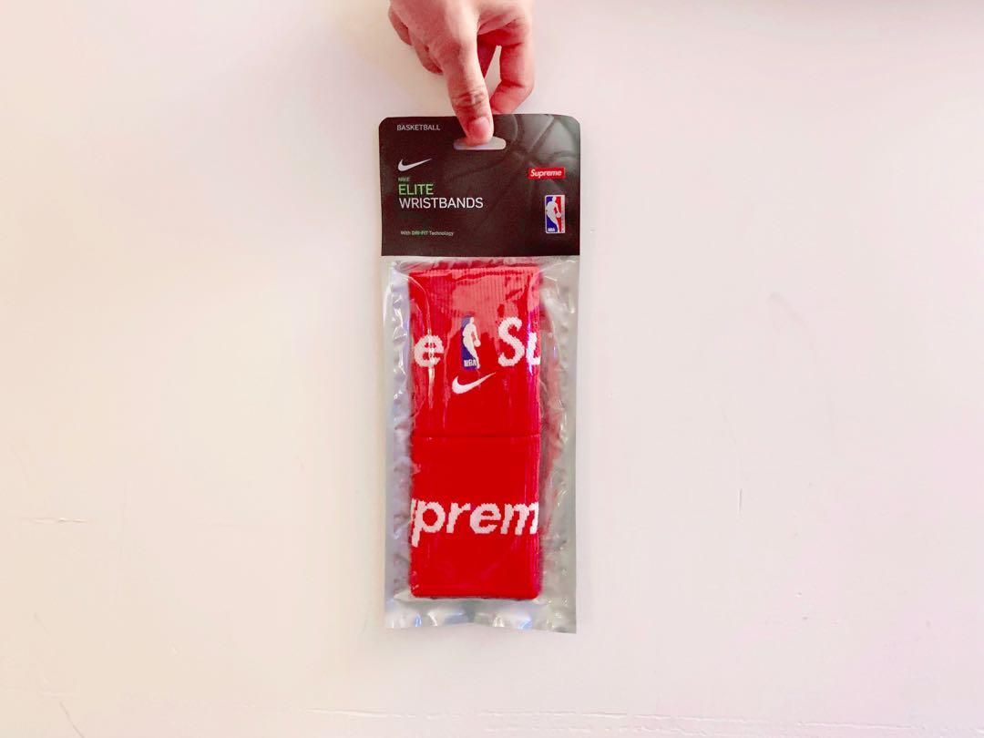Supreme Nike NBA Elite Wristband Red Set Of 2 Brand New