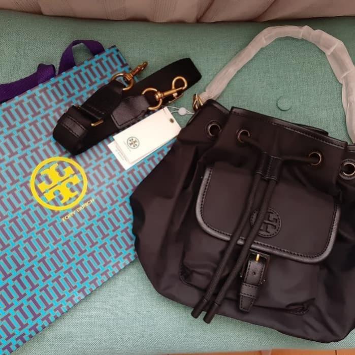 Tory burch scout nylon discount drawstring