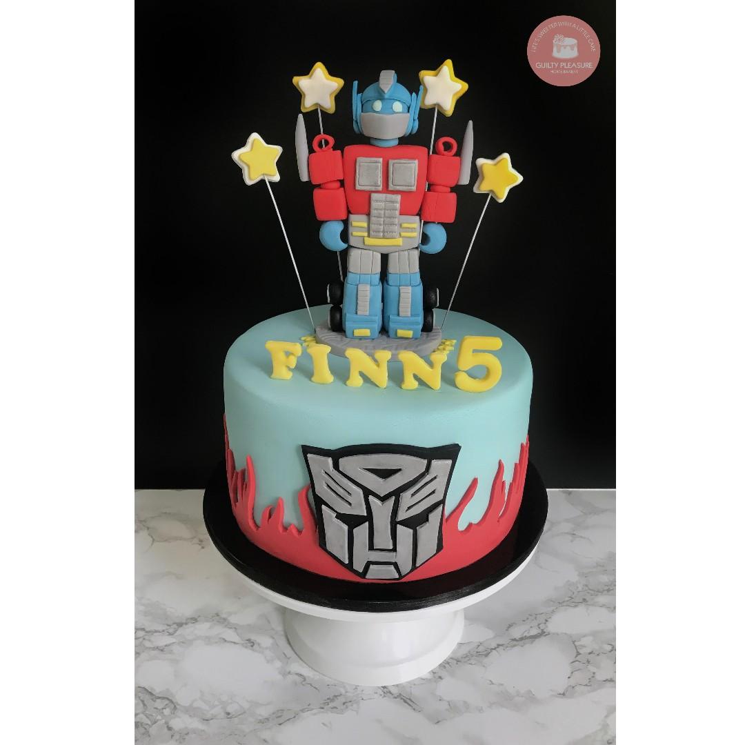 Transformer Optimus Prime Birthday Cake Food Drinks Homemade Bakes On Carousell