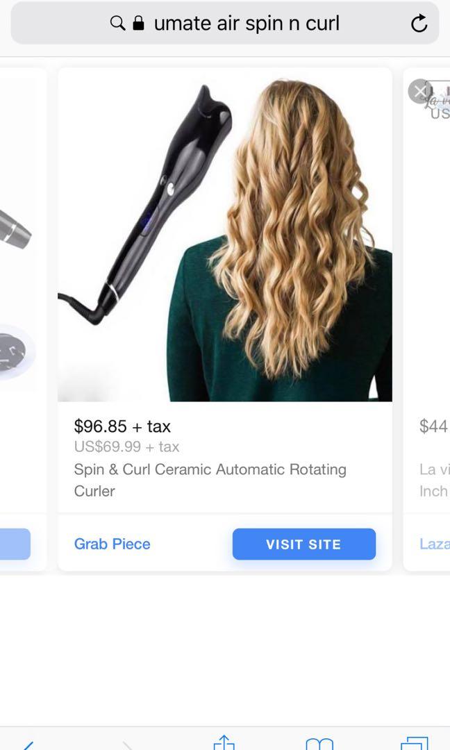 Umate Air Spin N Curl 1 Inch Ceramic Rotating Curler Air Spin and