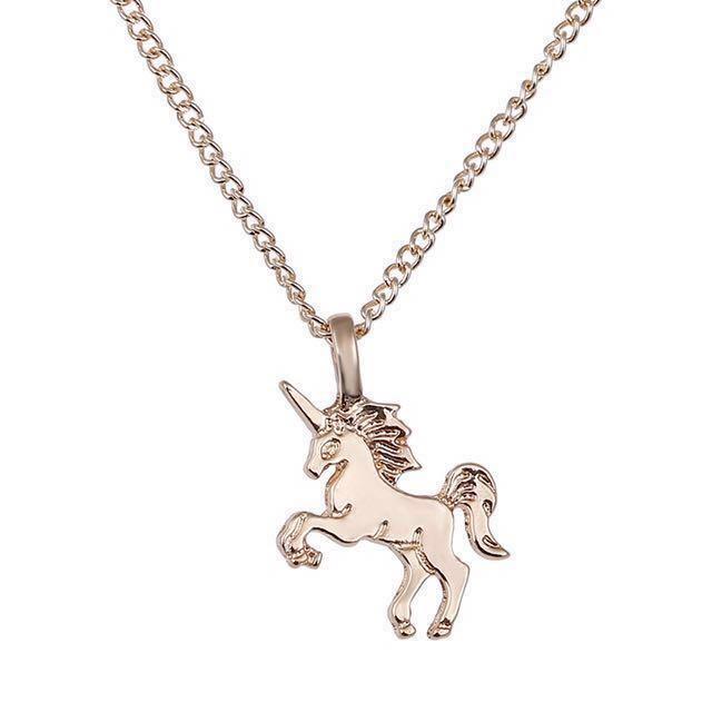 Unicorn Handmade In Usa Charm Pendant Necklace In Gold Cute Horse