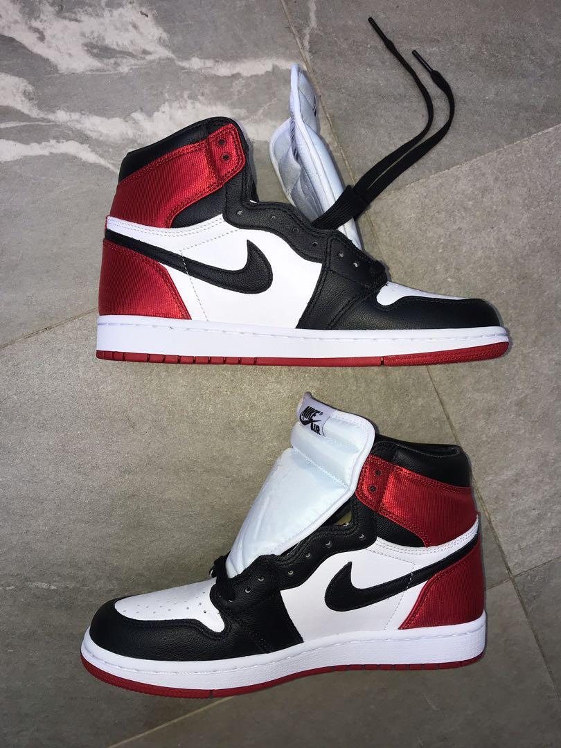 Satin black toe 1s canada deals