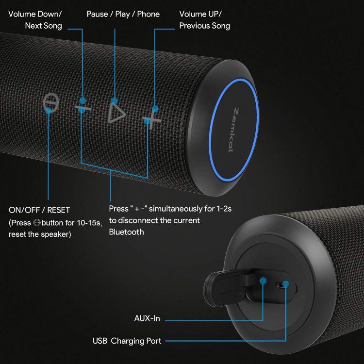 zamkol zk606 wireless speaker audio soundbars speakers amplifiers on carousell