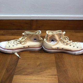 Converse high cut cream